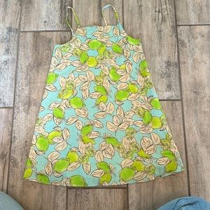 Zara 100% Cotton Linen Lemon Dress Girls Size 8